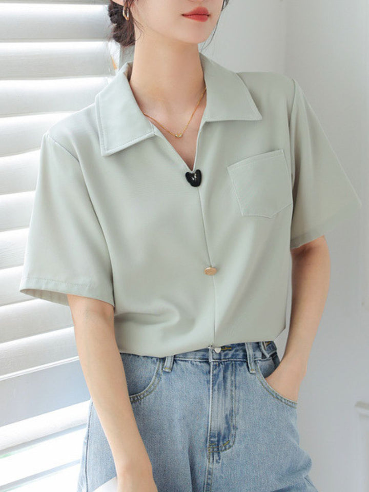 V-Neck Short-Sleeved Shirt