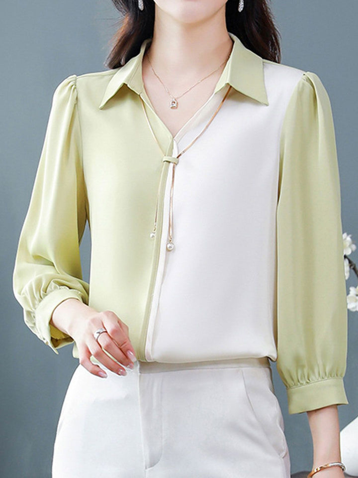 Elegant V-Neck Satin TOP