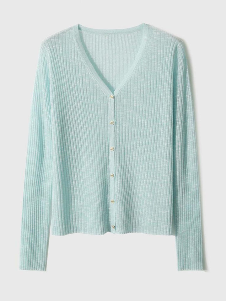 V-Neck Loose Cool Knit Top