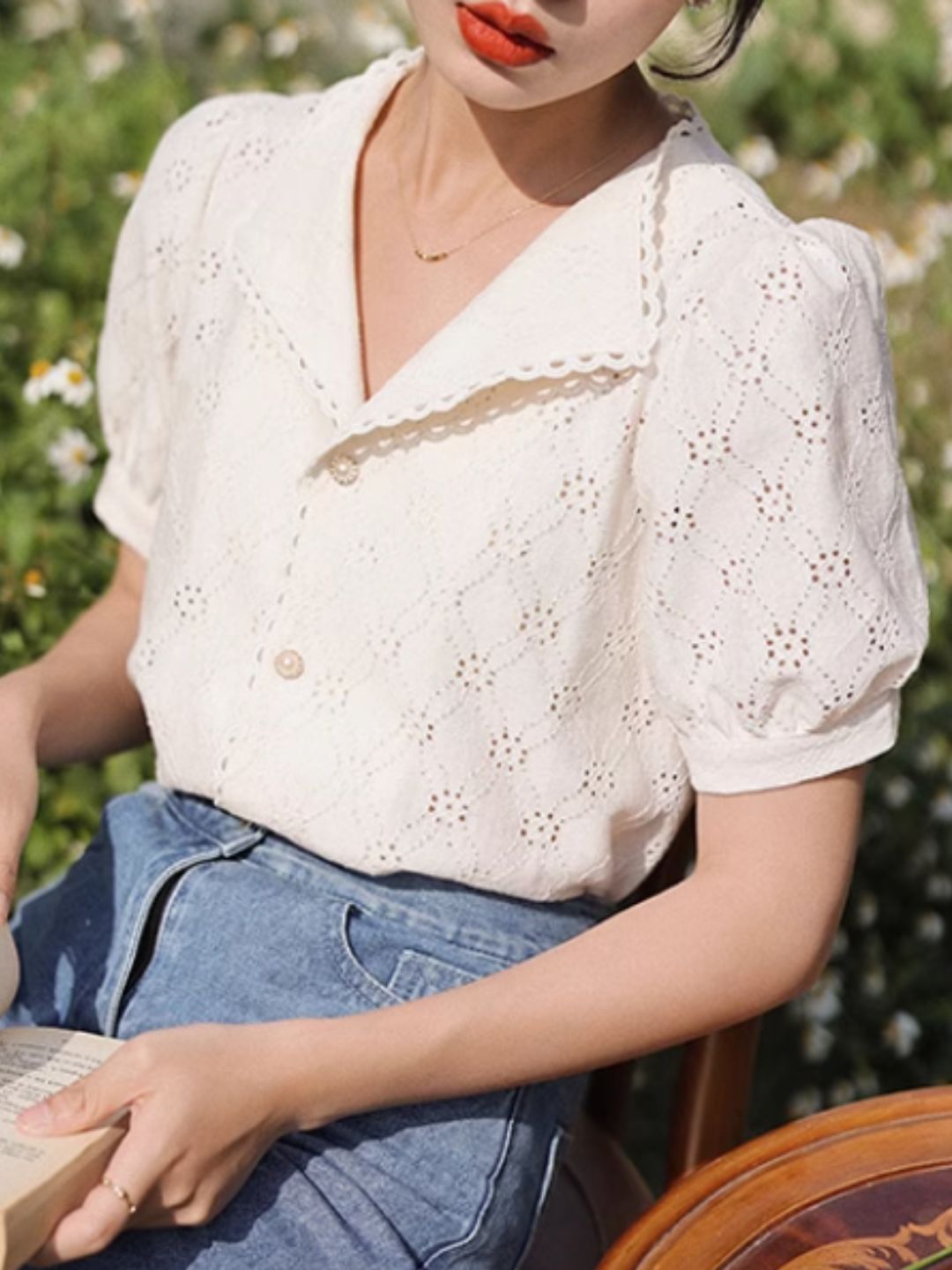 V-neck Short Sleeved Shirt