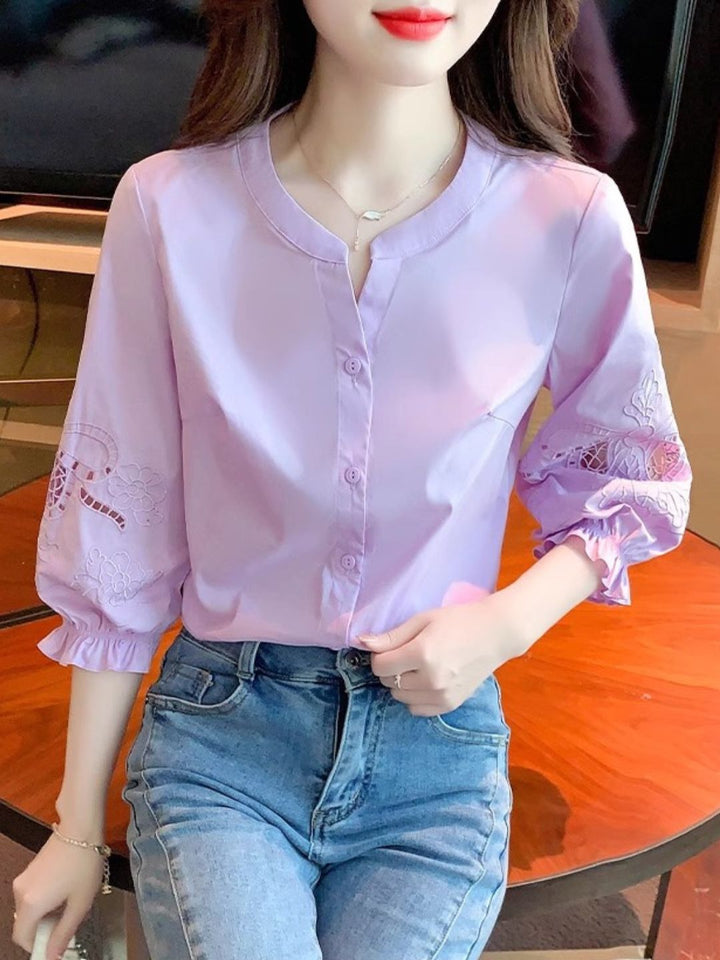 Chiffon Puff Sleeve Top