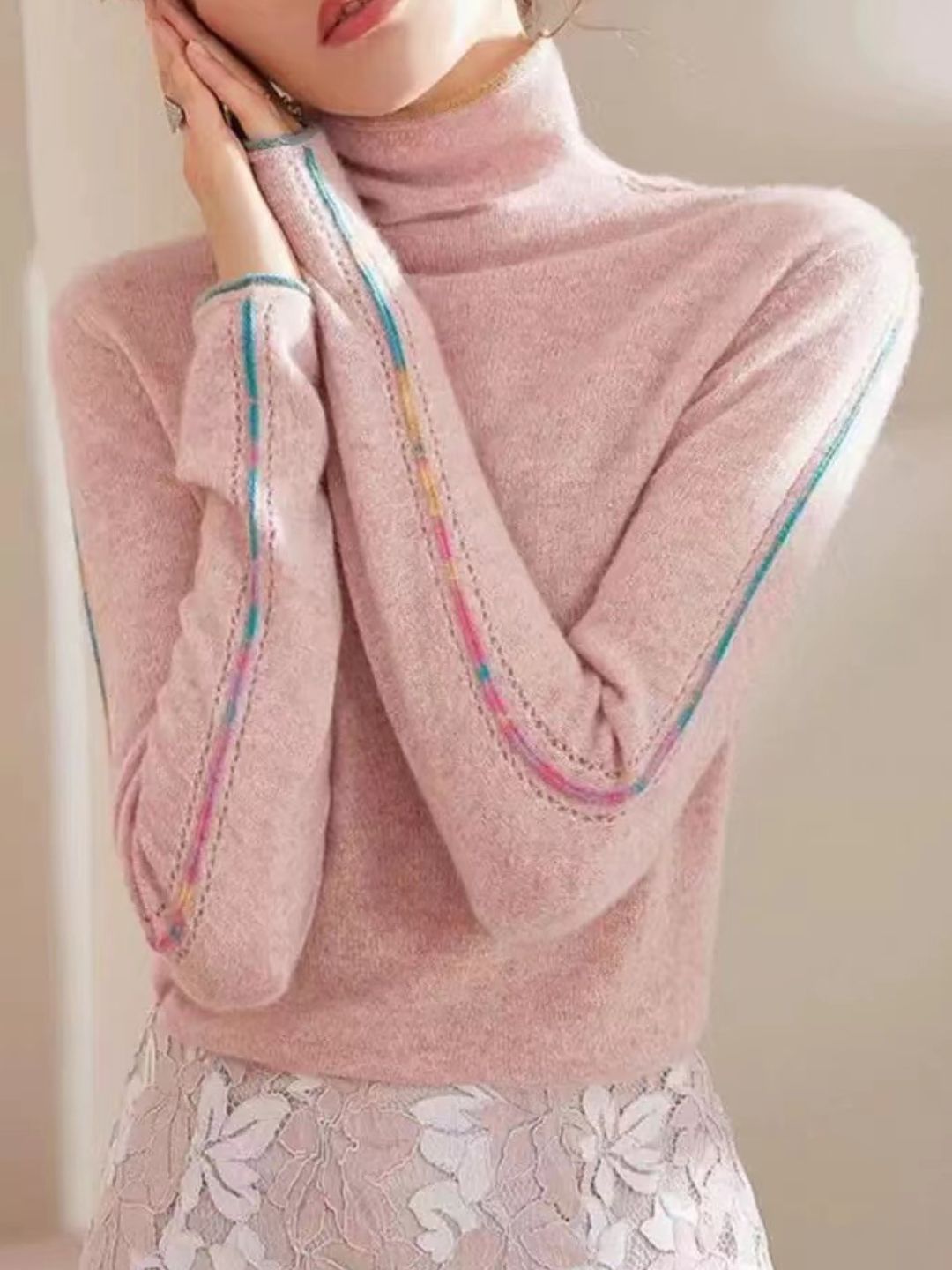 Turtleneck Knitted Top