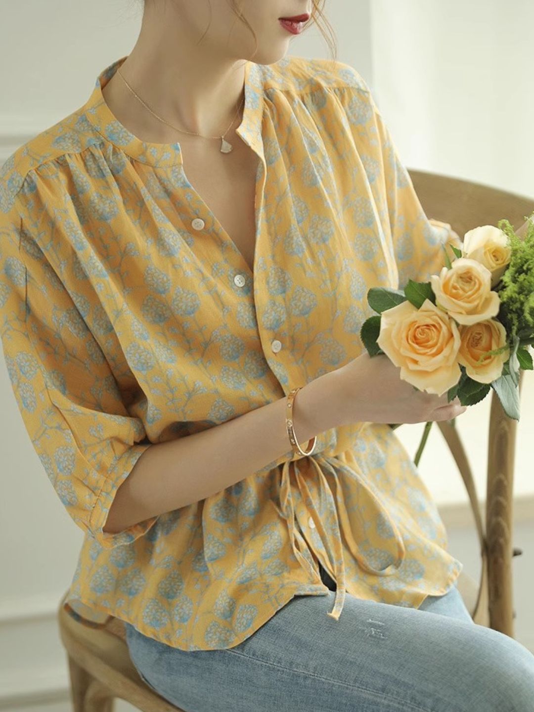 Drawstring Waist Shirt