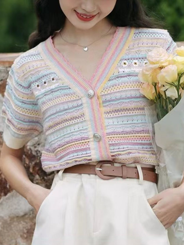 Colorblock Thin Short Sleeve