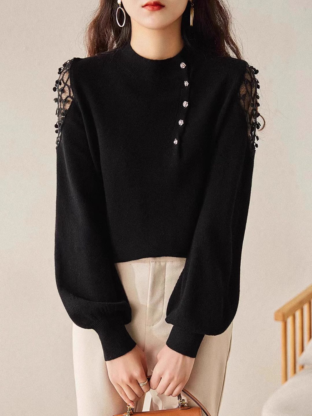 Classic Lace Knit Top