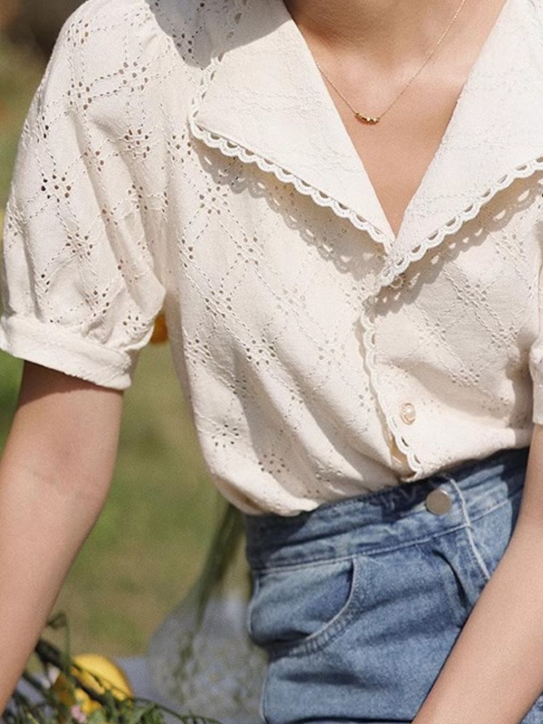 V-neck Short Sleeved Shirt