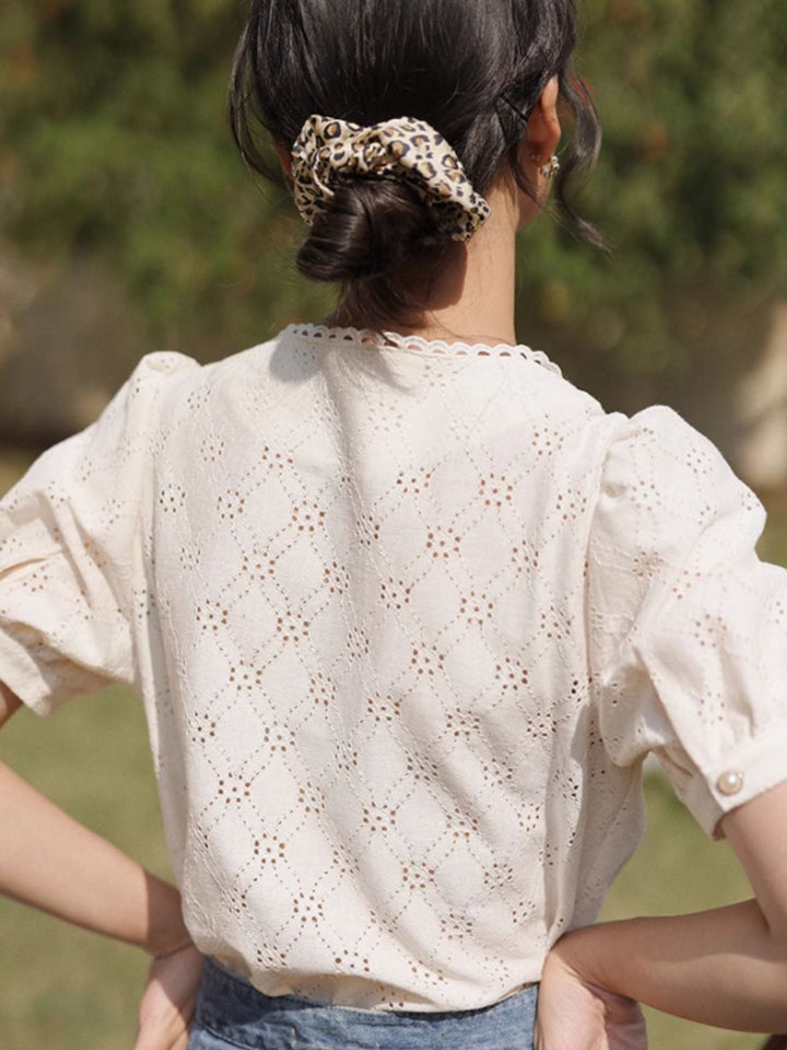 V-neck Short Sleeved Shirt