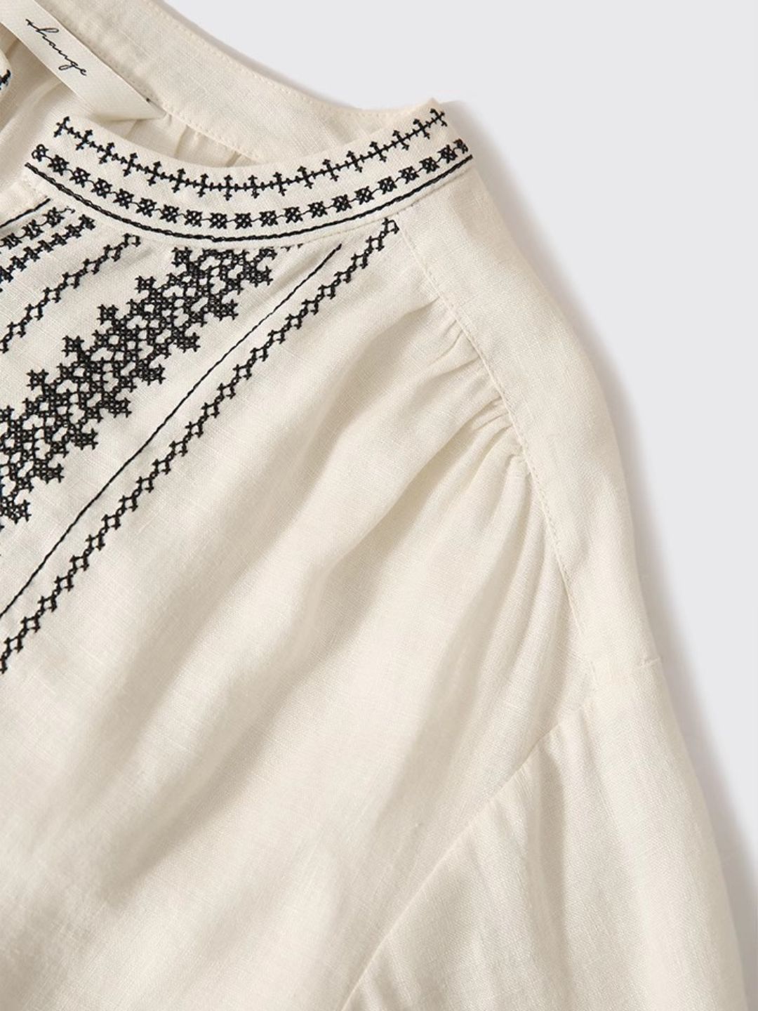 Classic Crew Neck Embroidered Shirt