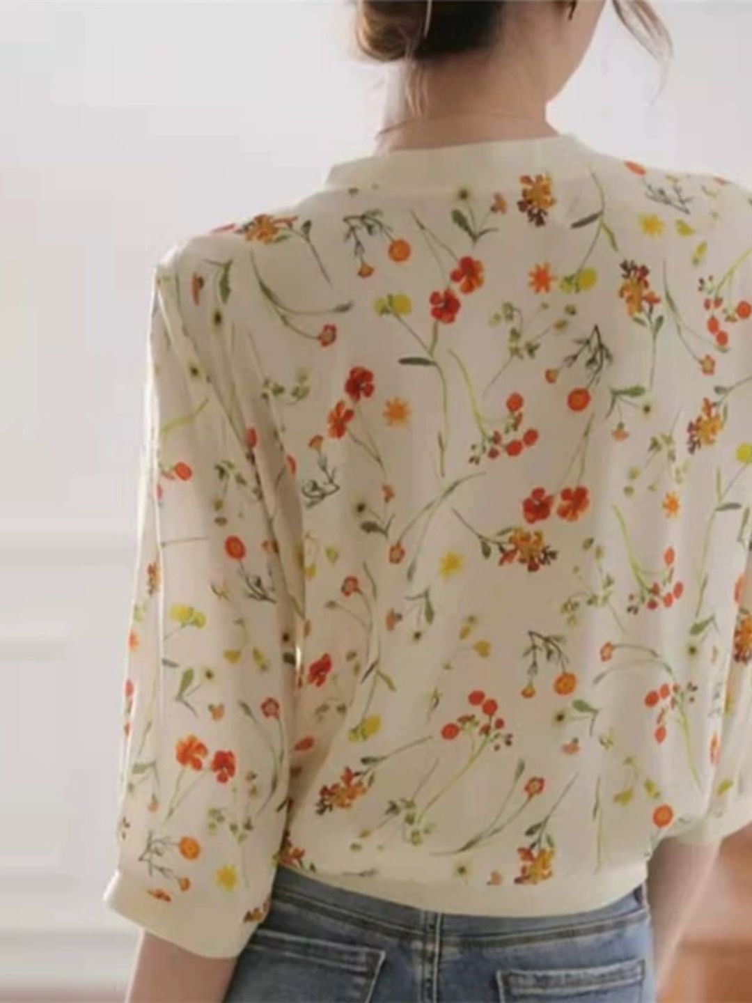 V-neck Floral Shirt