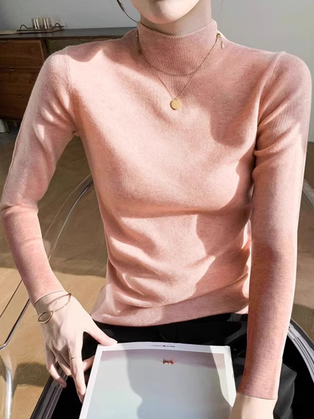 Classic Solid Color Sweater