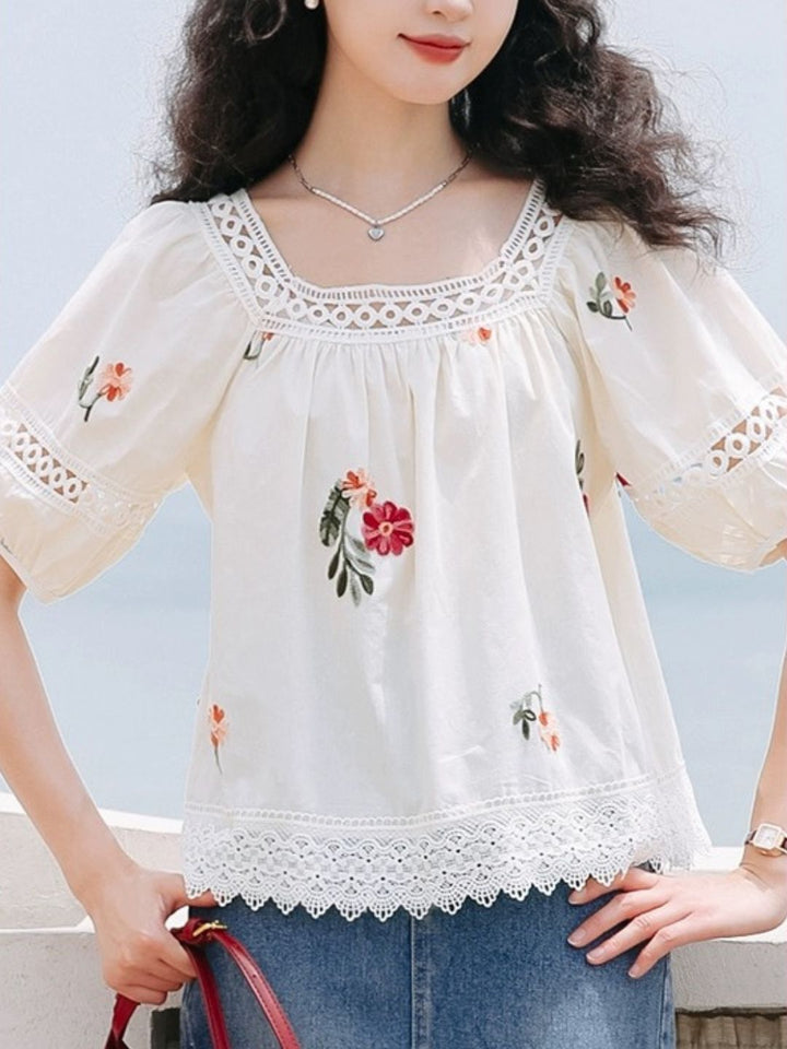 One Shoulder Loose Short Sleeve