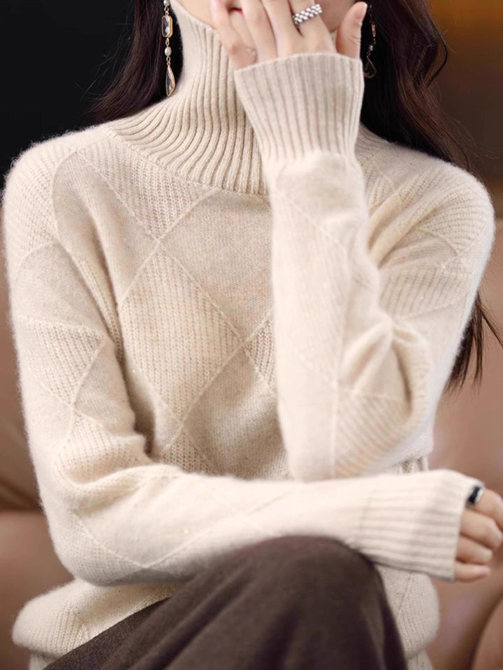 Loose Turtleneck Knitted Sweater