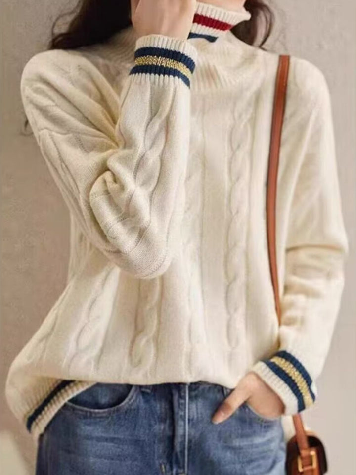Turtleneck Colorblock Sweater
