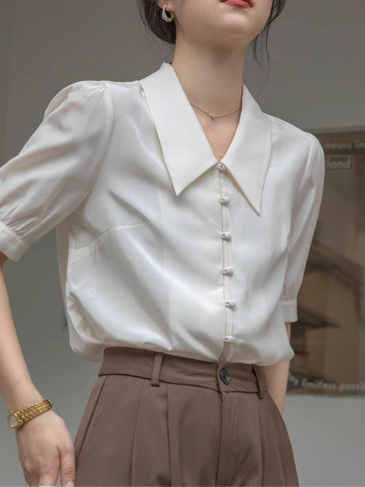 V-neck Puff Sleeve Top