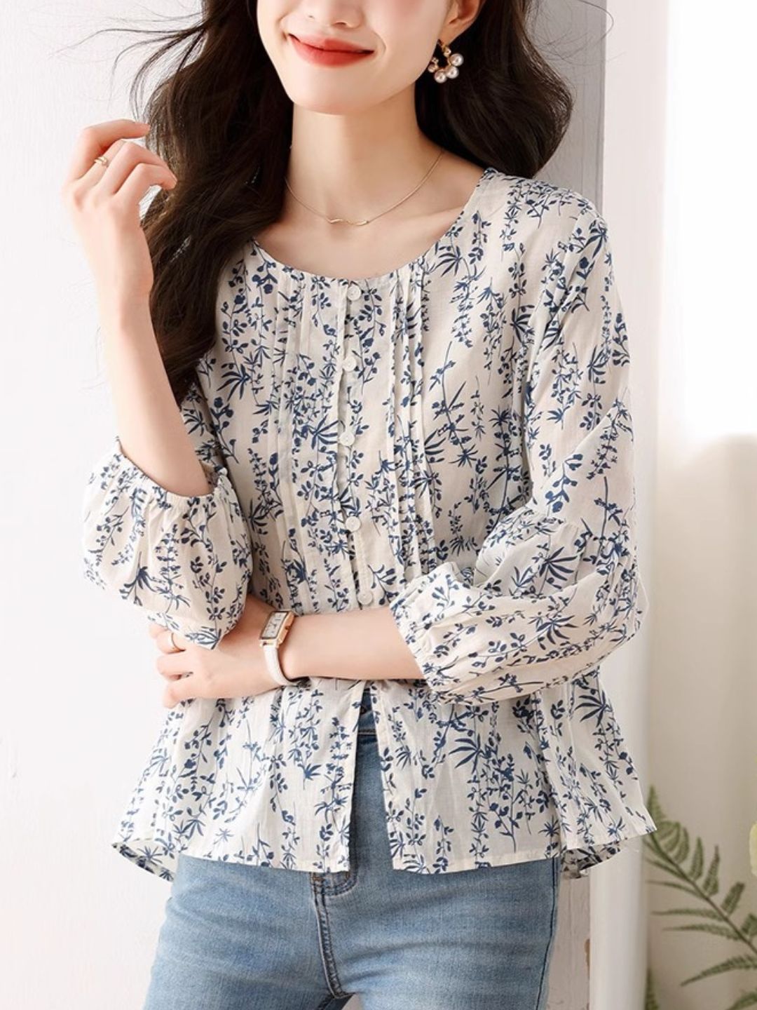Printed Chic Shirt Top