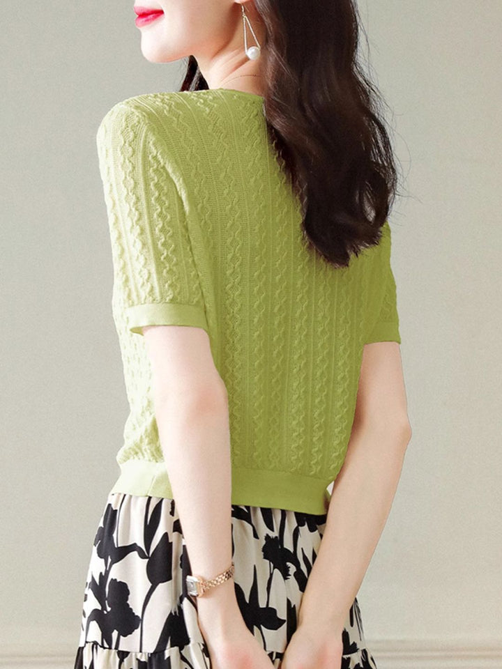 Button-down Cardigan Slim Fit Knitted - Purple