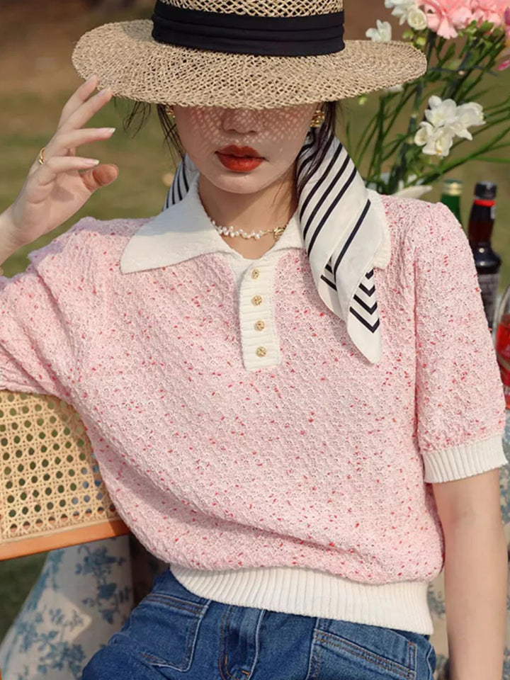 POLO Collar  Short Sleeves