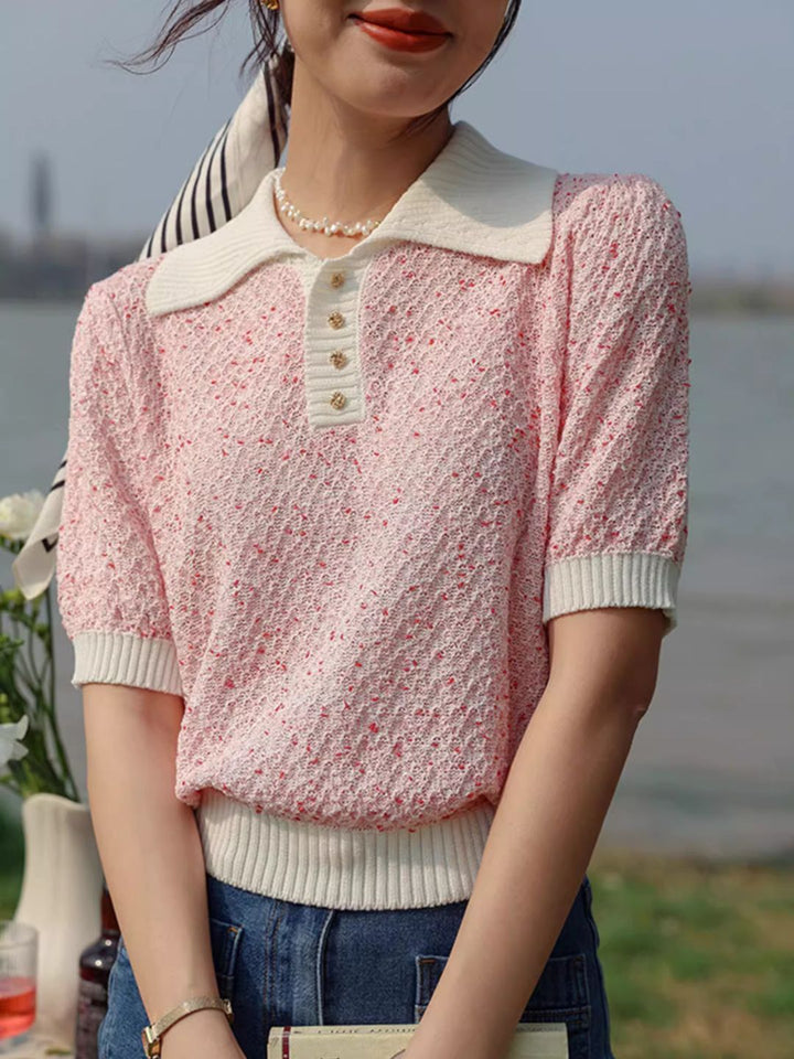 POLO Collar  Short Sleeves