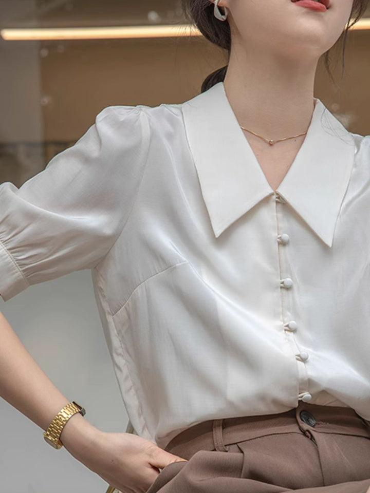 V-neck Puff Sleeve Top