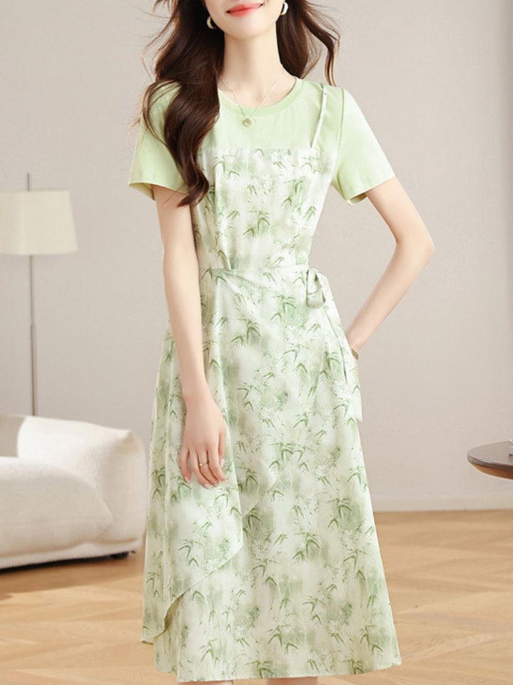 Mint Green Floral Dress