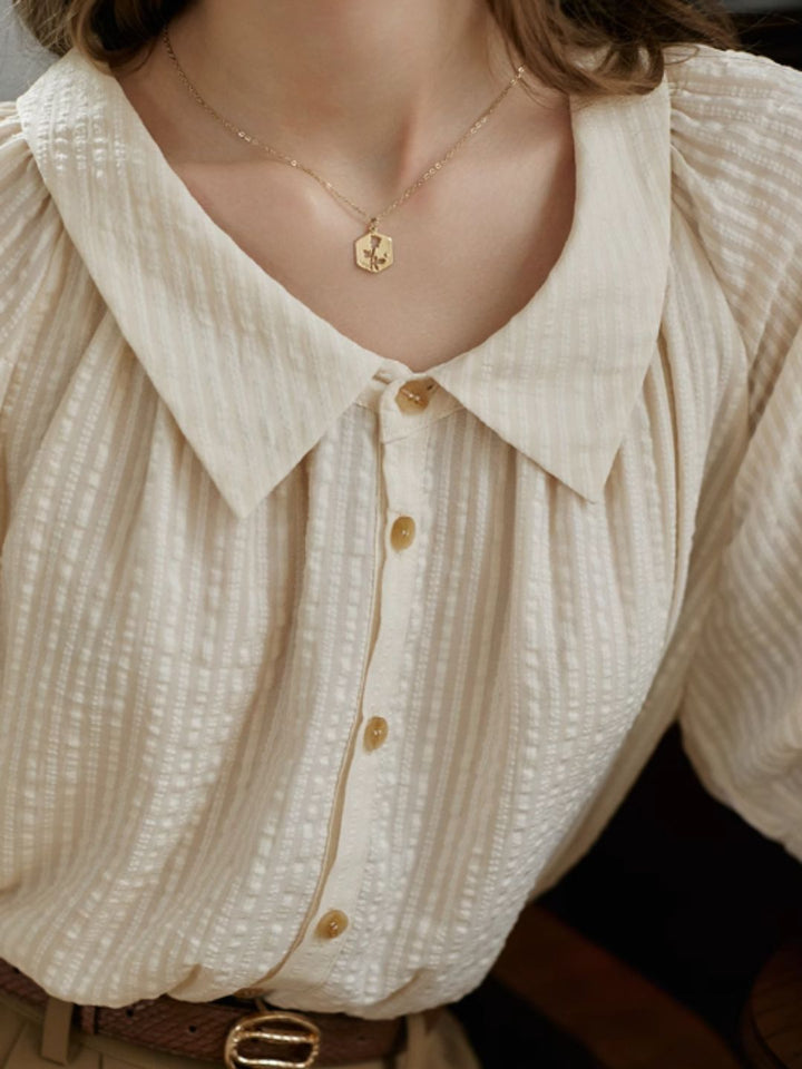 Textured Short-sleeved Shirt
