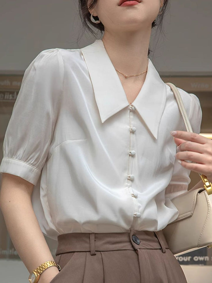 V-neck Puff Sleeve Top