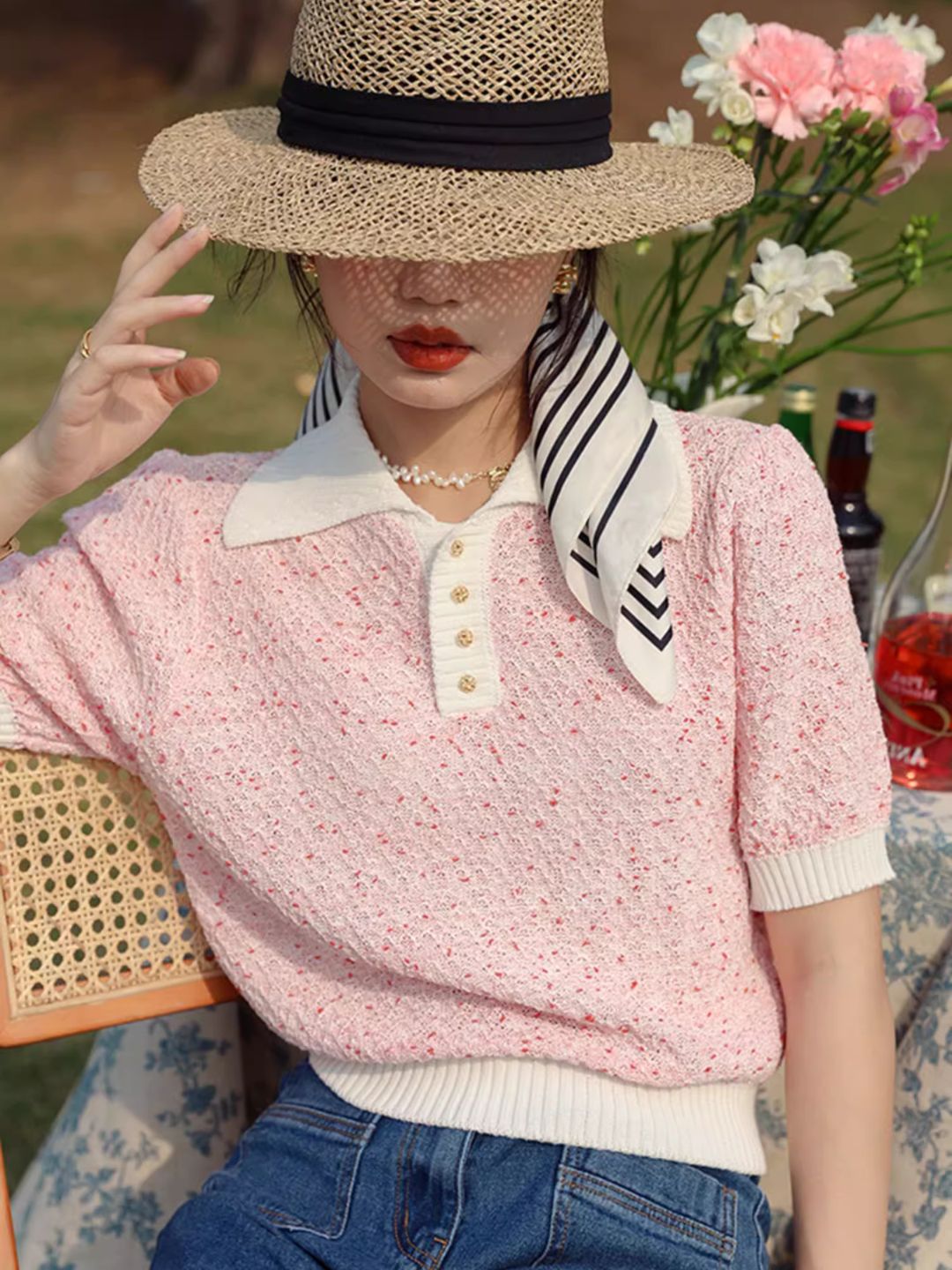 POLO Collar  Short Sleeves