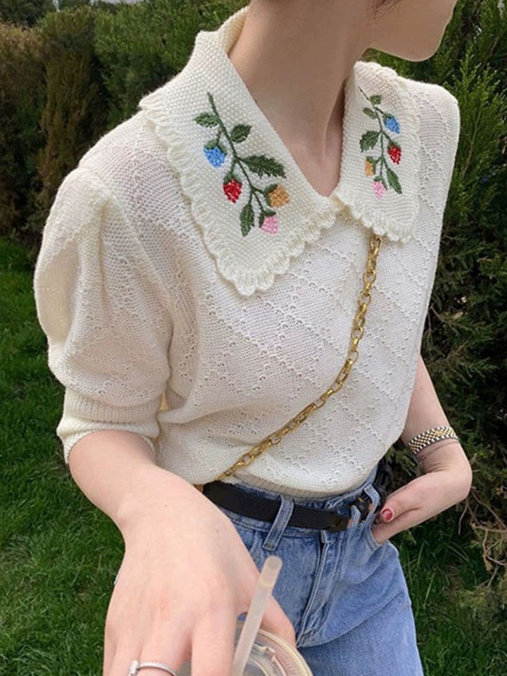 Embroidered Shirt - Half Sleeve