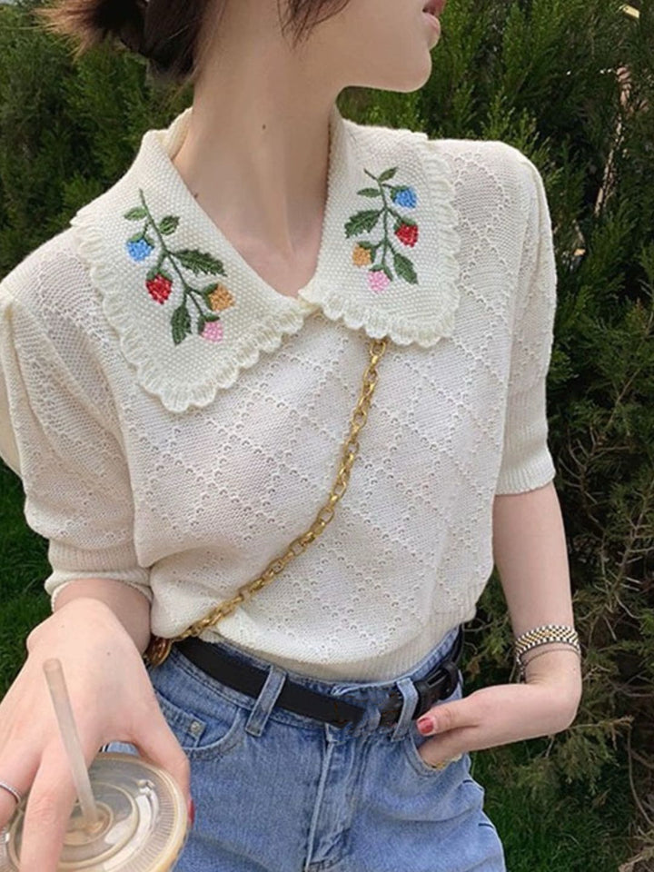 Embroidered Shirt - Half Sleeve