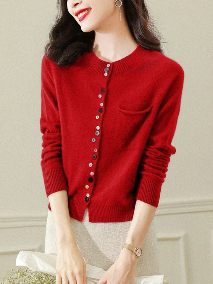 Colorful Button Cardigan Sweater