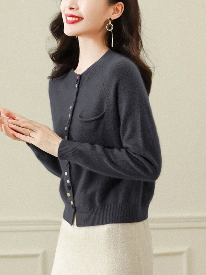 Colorful Button Cardigan Sweater